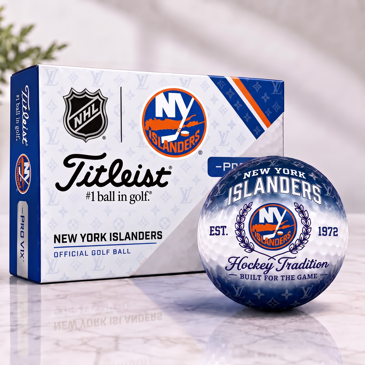 NYI x NHL Custom LV x Titleist Pro V1 Golf Balls Set V2