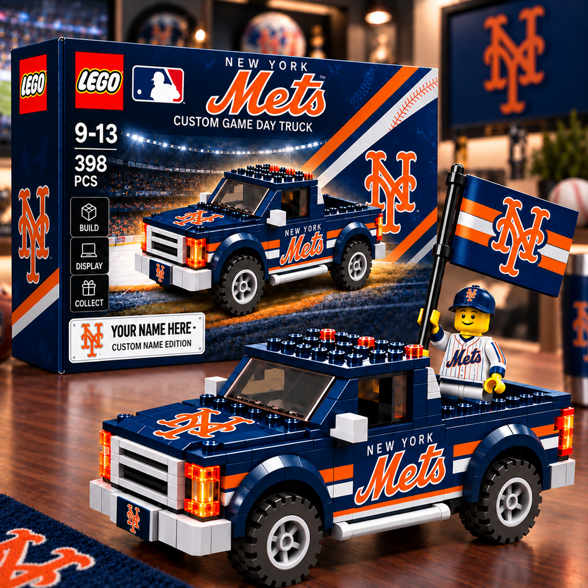 NYM x MLB Building Blocks Truck Toy Set V2