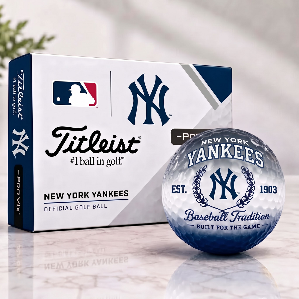 NYY x Custom MLB Football Tradition Golf Ball Set
