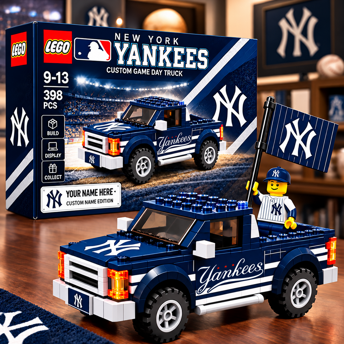 NYY x MLB Building Blocks Truck Toy Set V2