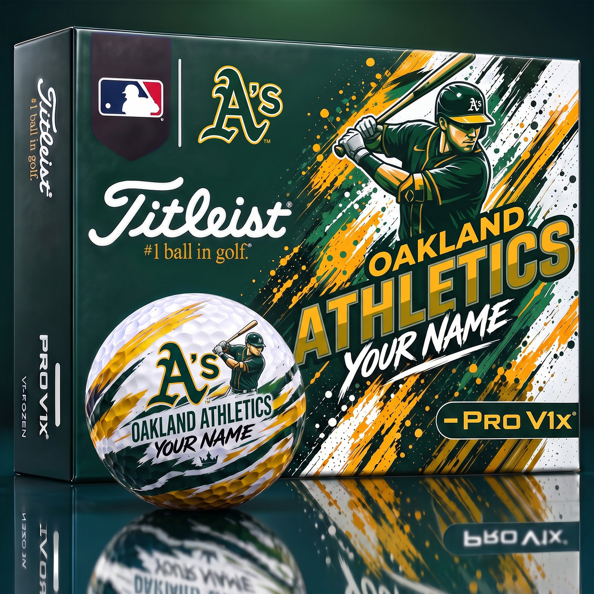 OA x Personalized MLB Titleist Pro V1x MLB Golf Balls