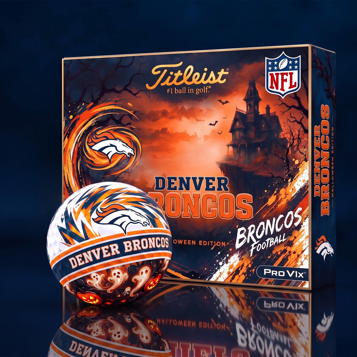 OFFICAL TITLIEST X PREMIUM NFL DEN DELUXE PERSONALIZED HALLOWEEN HORROR FAIRWAY V3 GOLF BALL SET EDITION