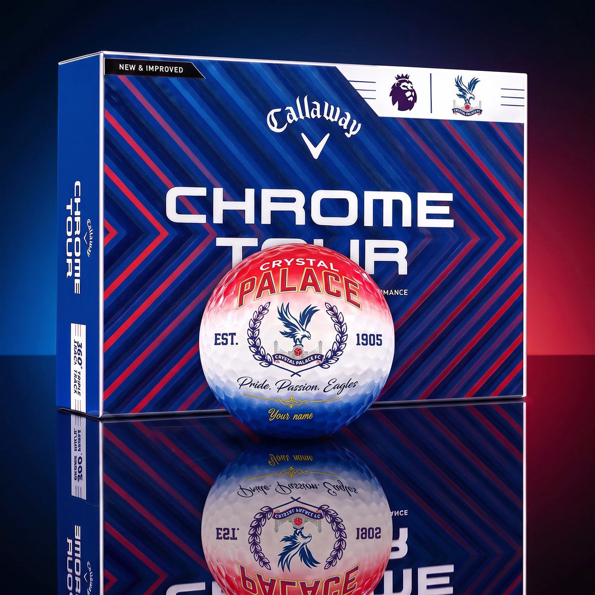 OFFICIAL CALLAWAY X PREMIUM EPL CRY BESPOKE NAME GOLF BALL LIMITED EDITION