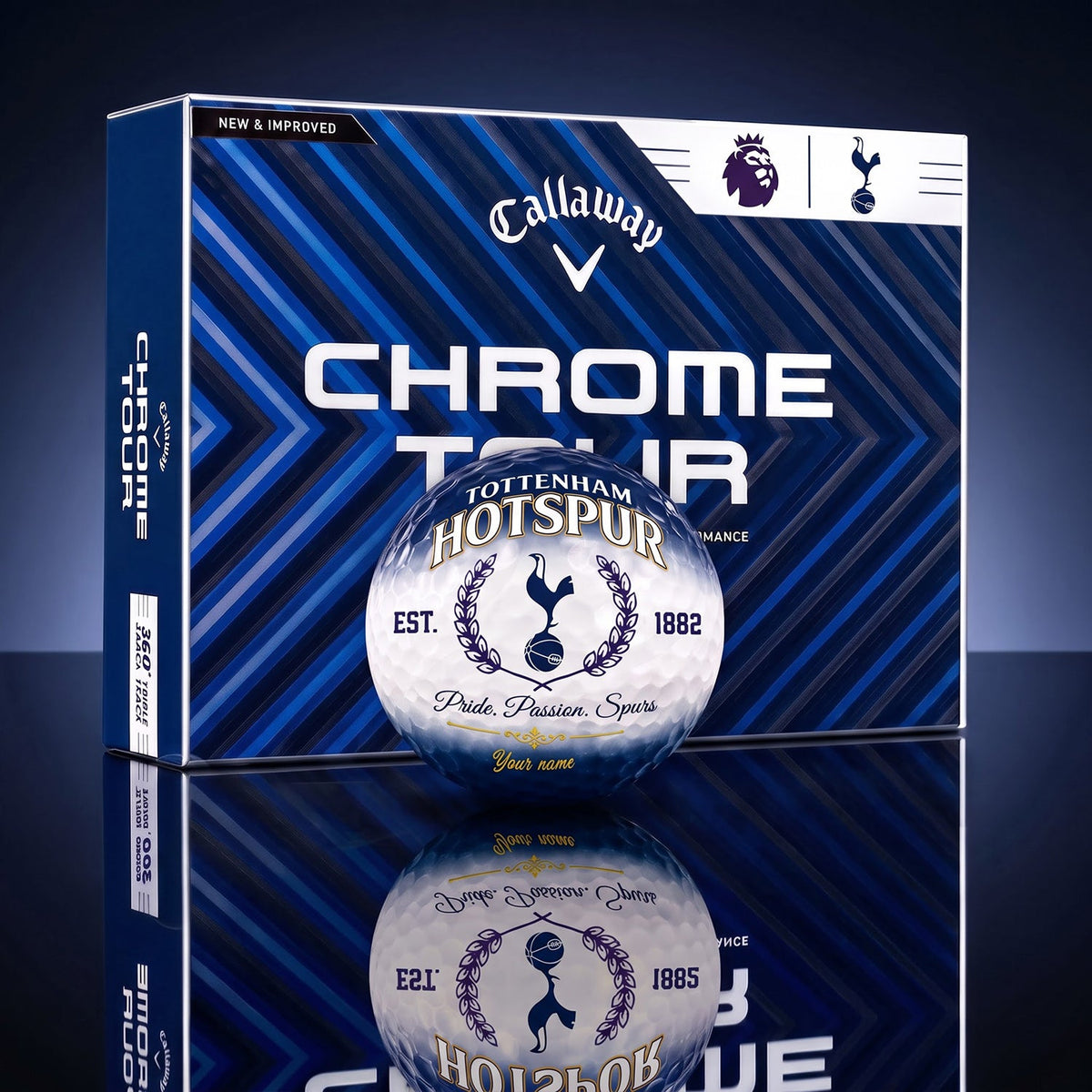 OFFICIAL CALLAWAY X PREMIUM EPL TOT BESPOKE NAME GOLF BALL LIMITED EDITION