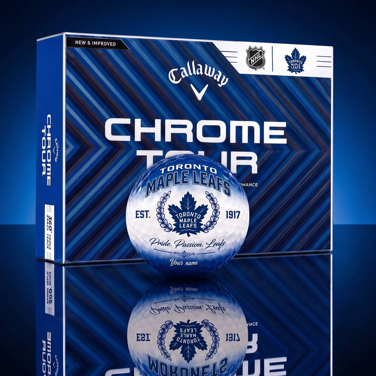 OFFICIAL CALLAWAY X PREMIUM NHL TML BESPOKE NAME GOLF BALL LIMITED EDITION