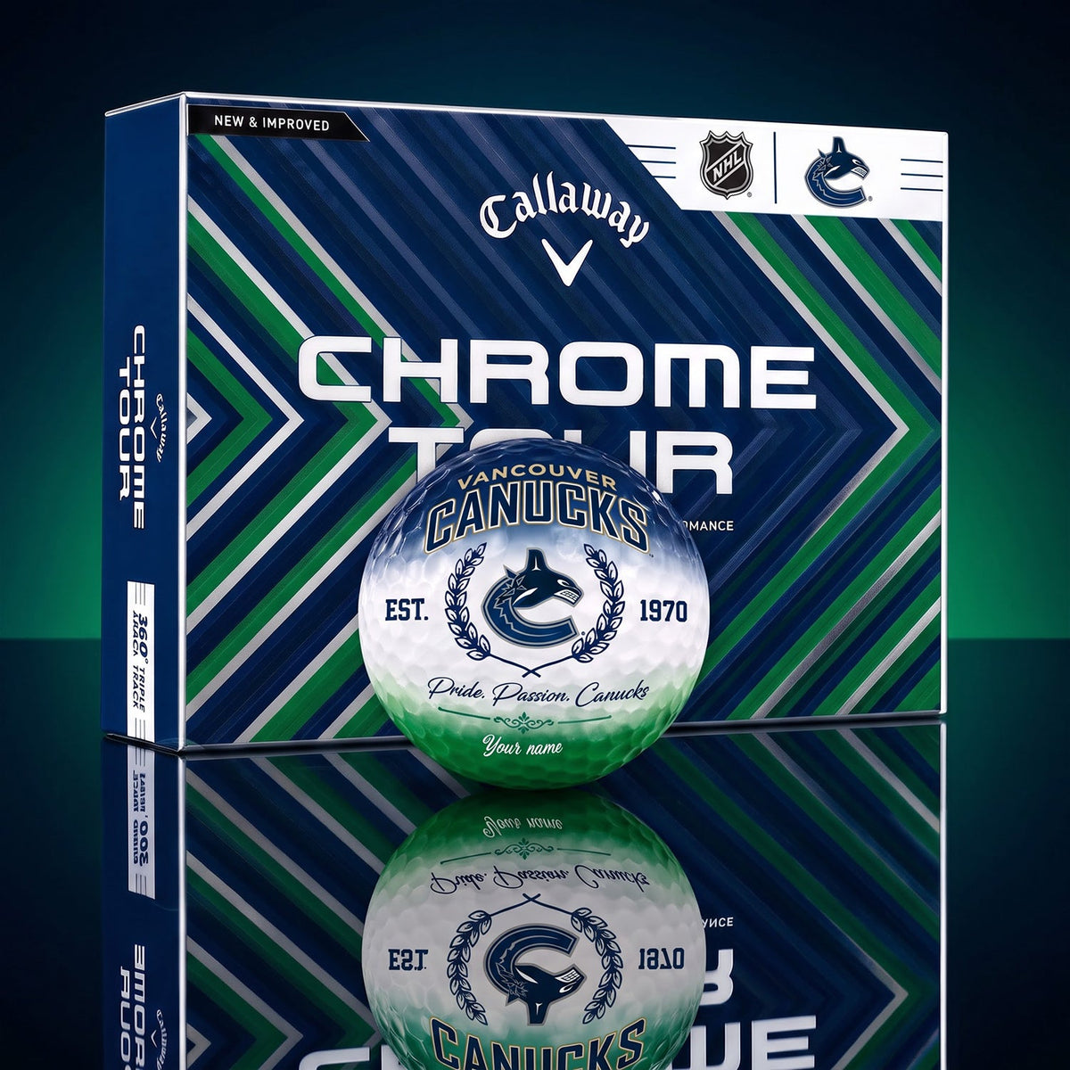 OFFICIAL CALLAWAY X PREMIUM NHL VC BESPOKE NAME GOLF BALL LIMITED EDITION