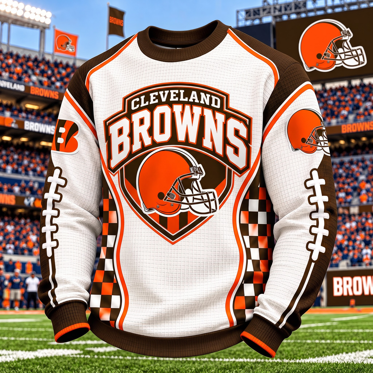 OFFICIAL NFL X PREMIUM CLE EXCLUSIVE BESPOKE CLASSIC 3D Sweatshirt EDITION