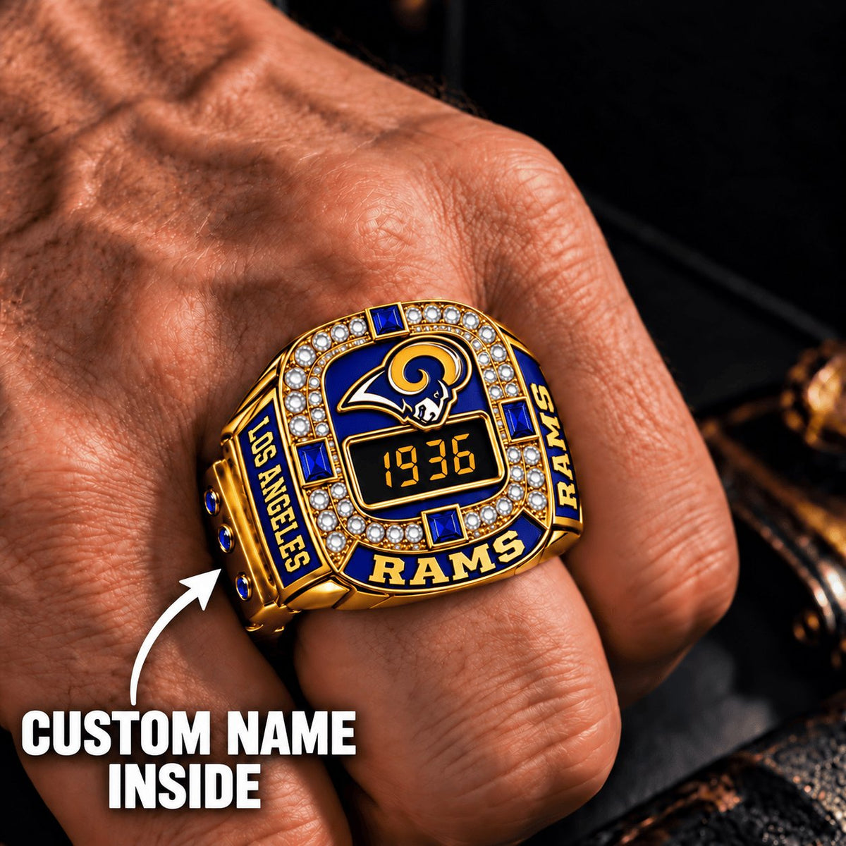 OFFICIAL NFL X PREMIUM LAR EXCLUSIVE ROSE GOLD RING Bespoke Name Limited Edition