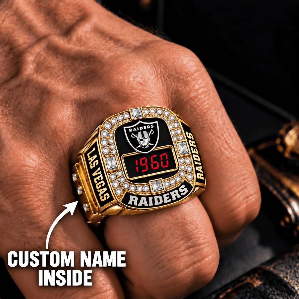 OFFICIAL NFL X PREMIUM LV EXCLUSIVE ROSE GOLD RING Bespoke Name Limited Edition