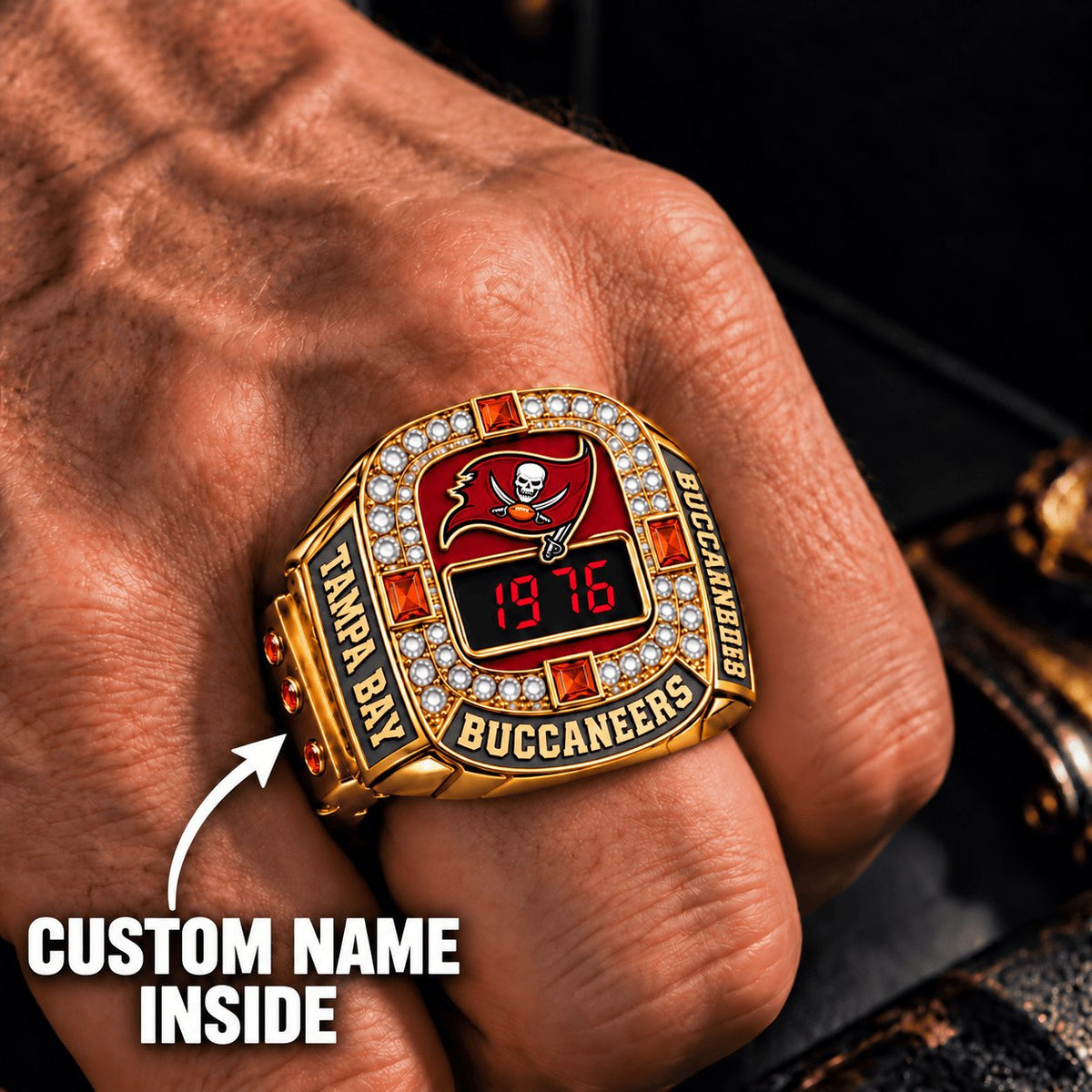 OFFICIAL NFL X PREMIUM TB EXCLUSIVE ROSE GOLD RING Bespoke Name Limited Edition