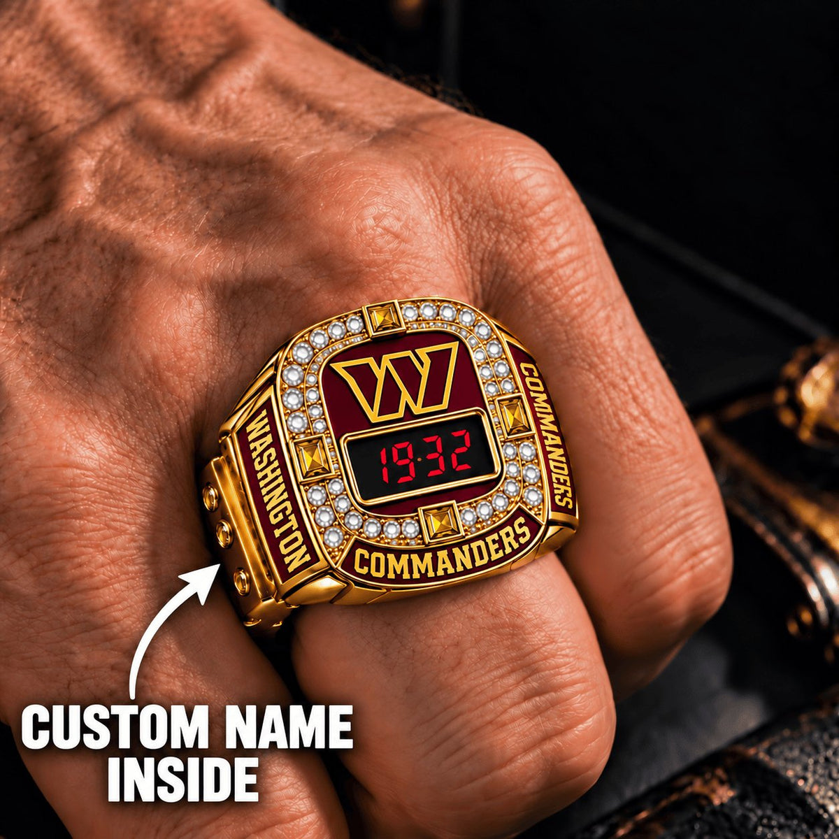 OFFICIAL NFL X PREMIUM WAS EXCLUSIVE ROSE GOLD RING Bespoke Name Limited Edition