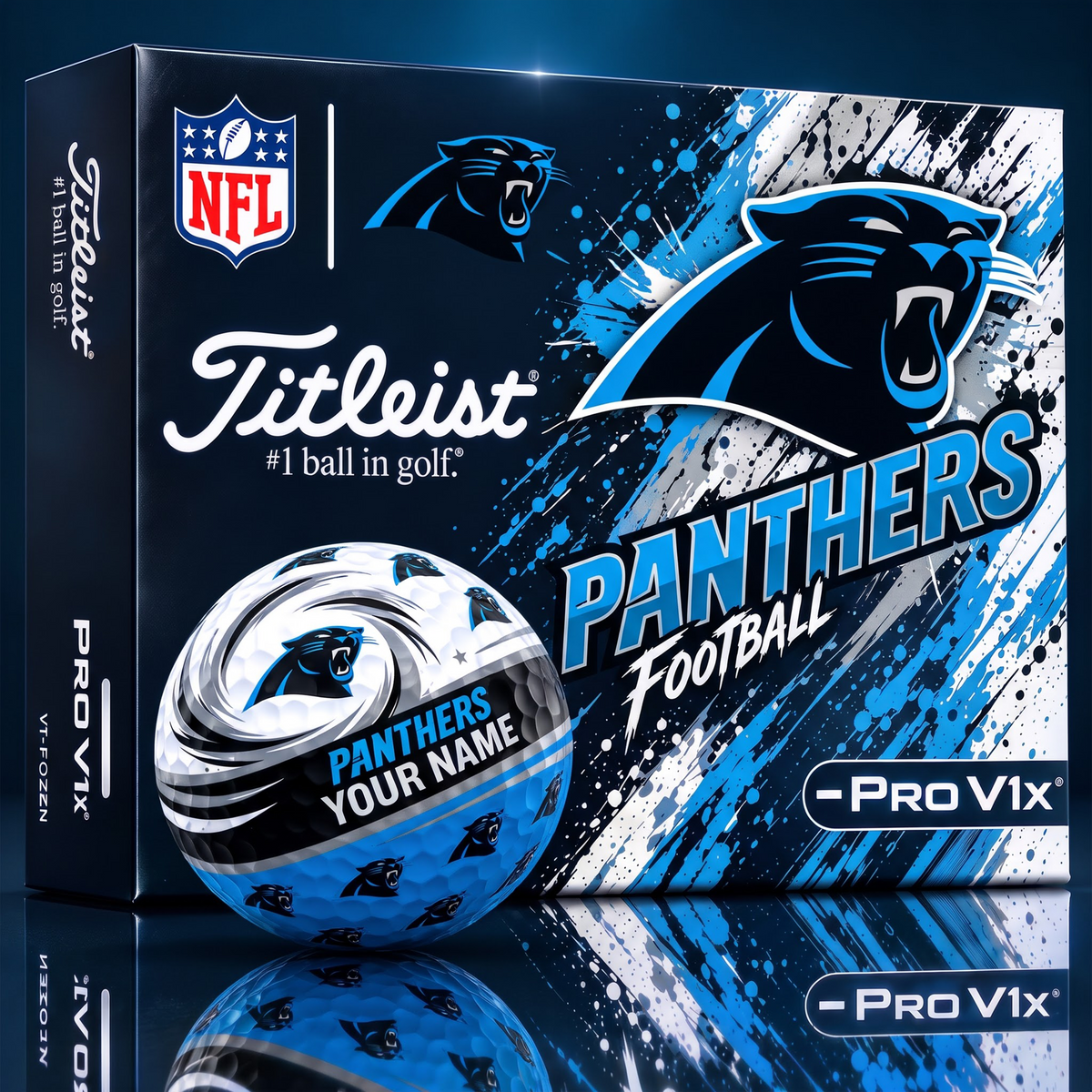 OFFICIAL NFL X TITLIEST PREMIUM CP EXCLUSIVE TIE-DYE PAINT CUSTOME NAME GOLF BALL TOURNAMENT EDITION