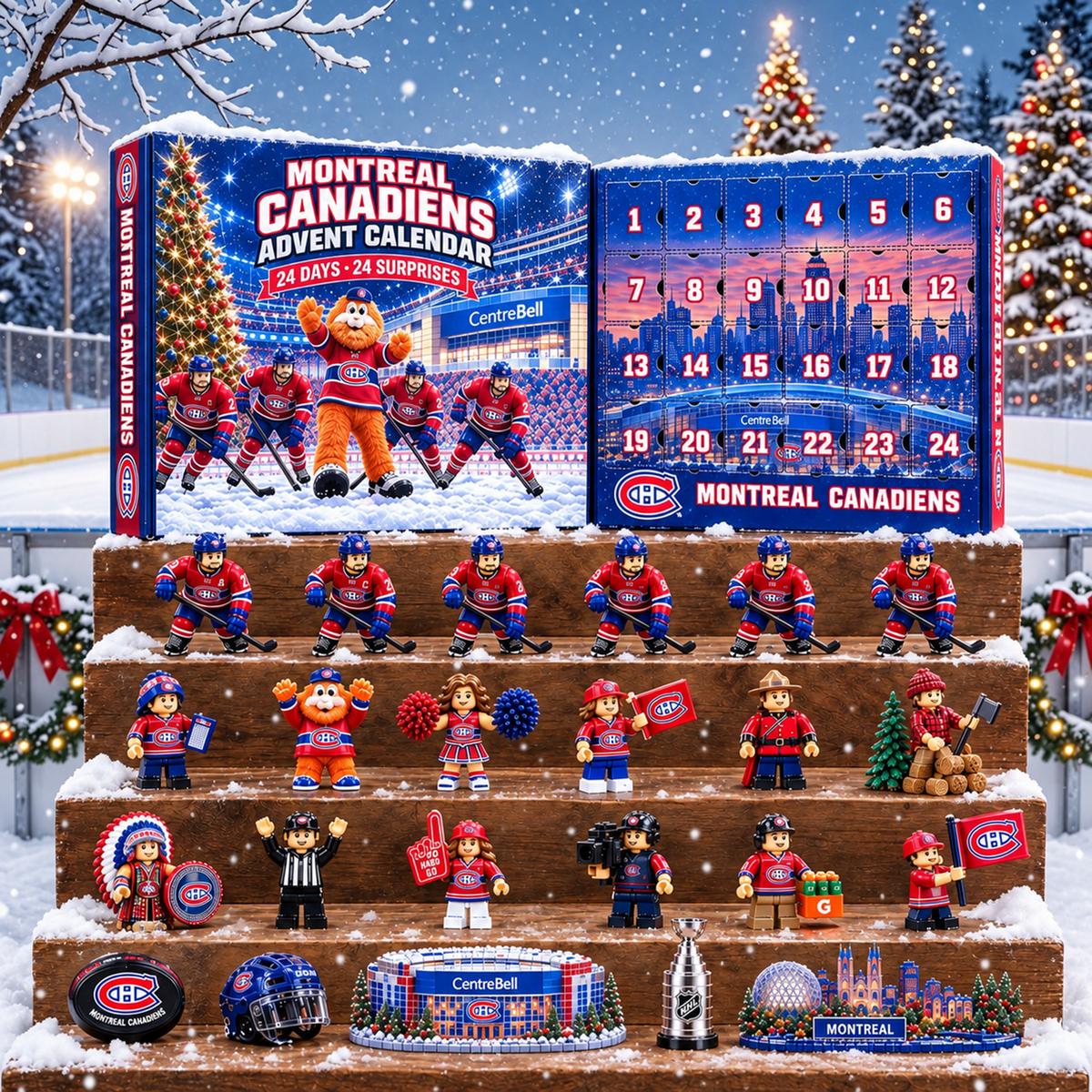 OFFICIAL NHL X PREMIUM MC EXCLUSIVE 3D AMAZING JOURNEY 24DAYS ADVENT CALENDER FOR FAN EDITION
