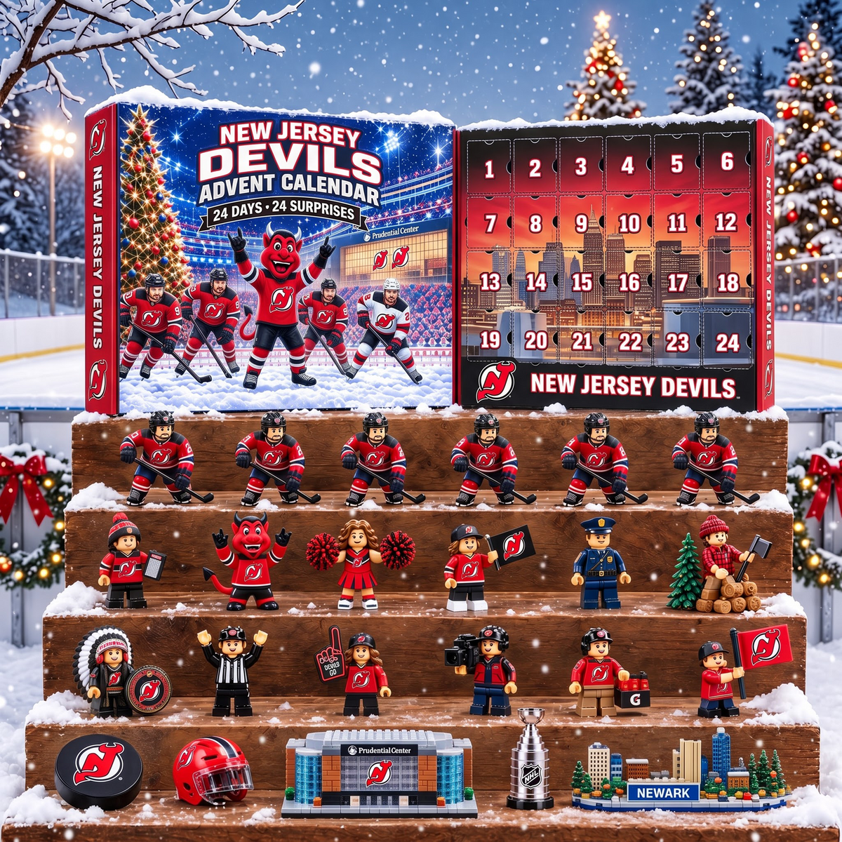 OFFICIAL NHL X PREMIUM NJD EXCLUSIVE 3D AMAZING JOURNEY 24DAYS ADVENT CALENDER FOR FAN EDITION