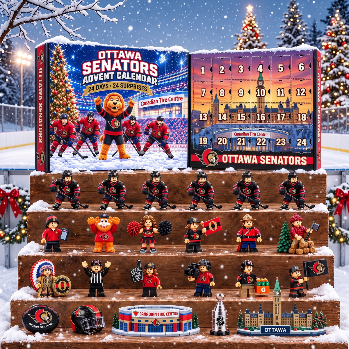 OFFICIAL NHL X PREMIUM OS EXCLUSIVE 3D AMAZING JOURNEY 24DAYS ADVENT CALENDER FOR FAN EDITION