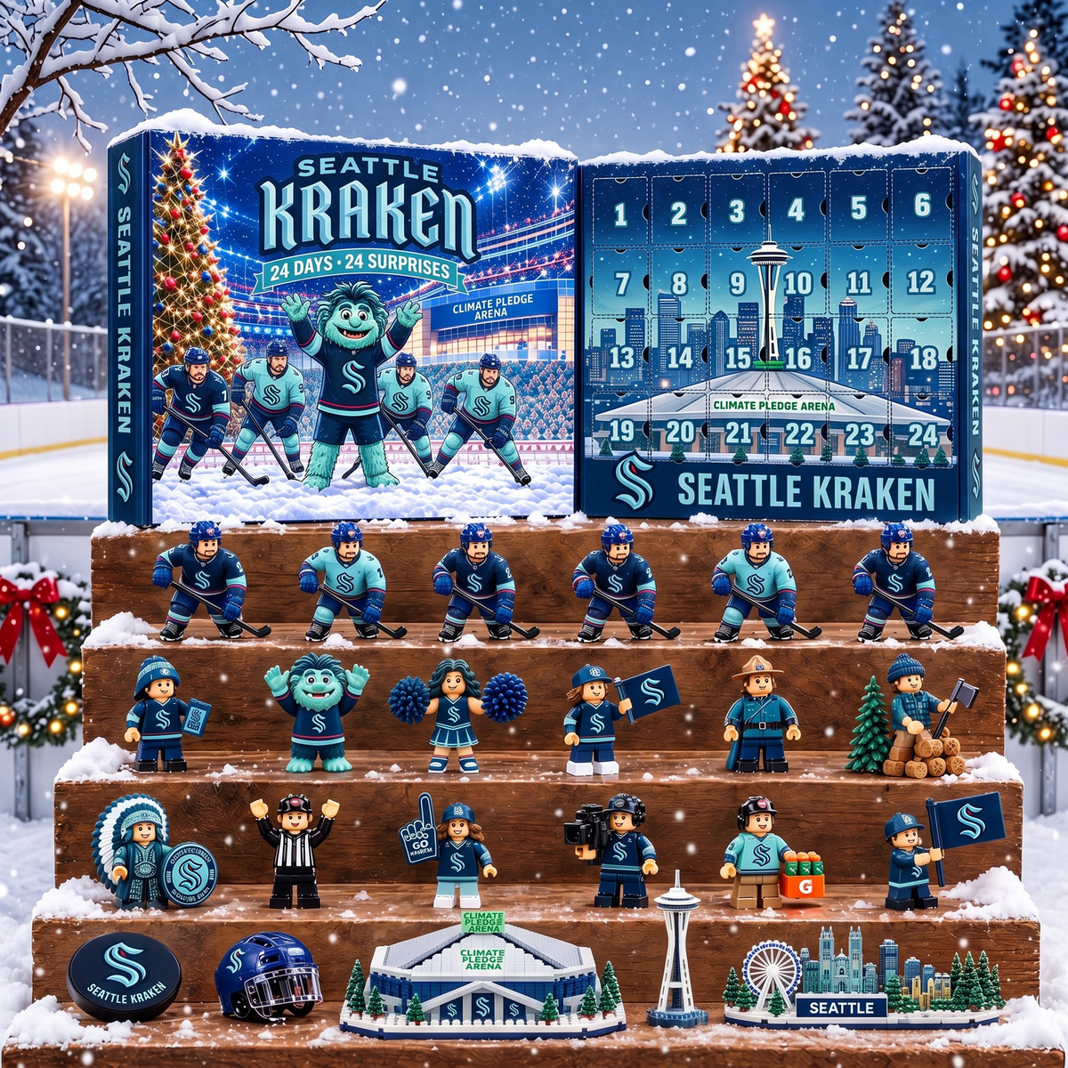 OFFICIAL NHL X PREMIUM SK EXCLUSIVE 3D AMAZING JOURNEY 24DAYS ADVENT CALENDER FOR FAN EDITION