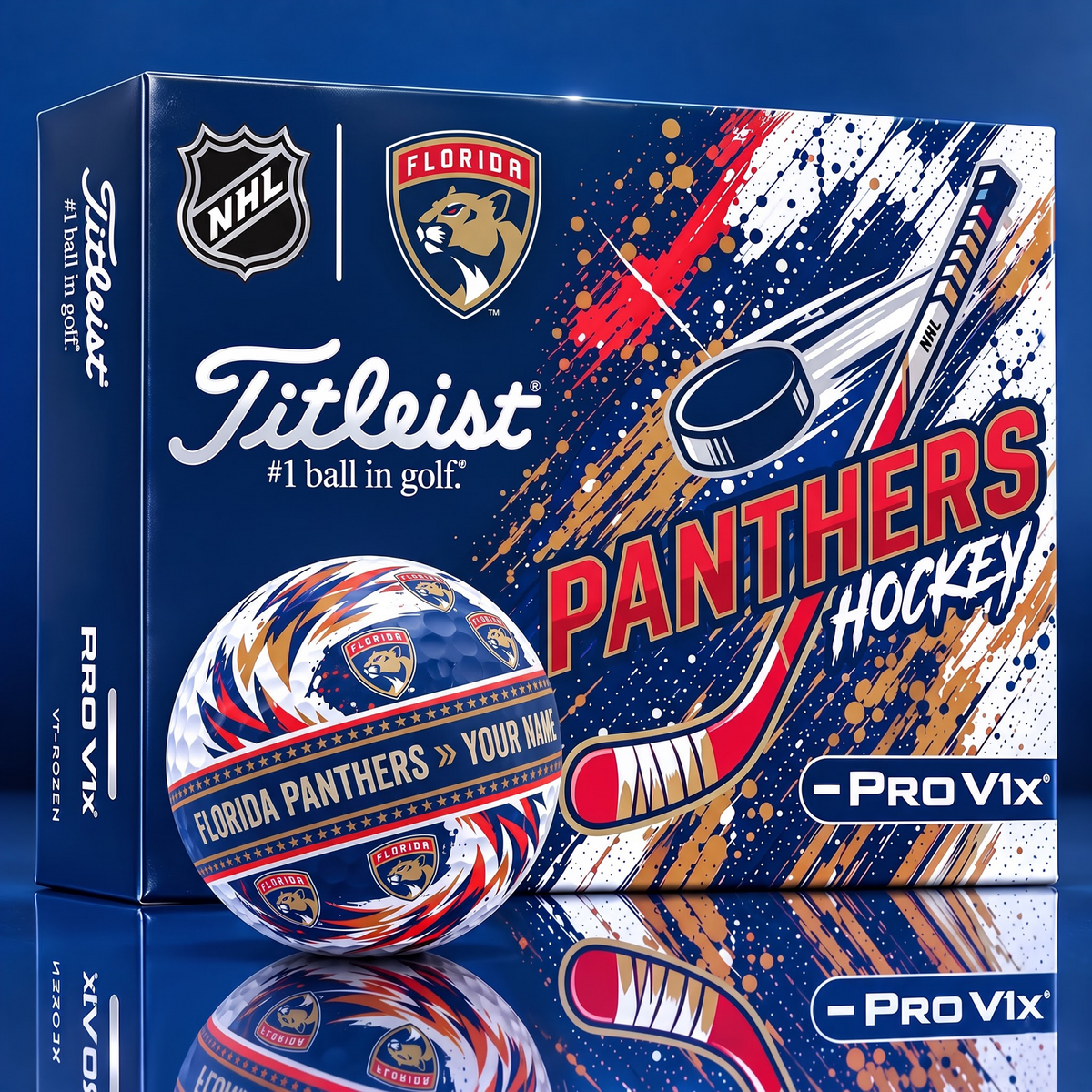 OFFICIAL TILIEST X SIGNATURE NHL FP CUSTOME NAME 3D TIE-DYE V5 GOLF BALL SET EDITION