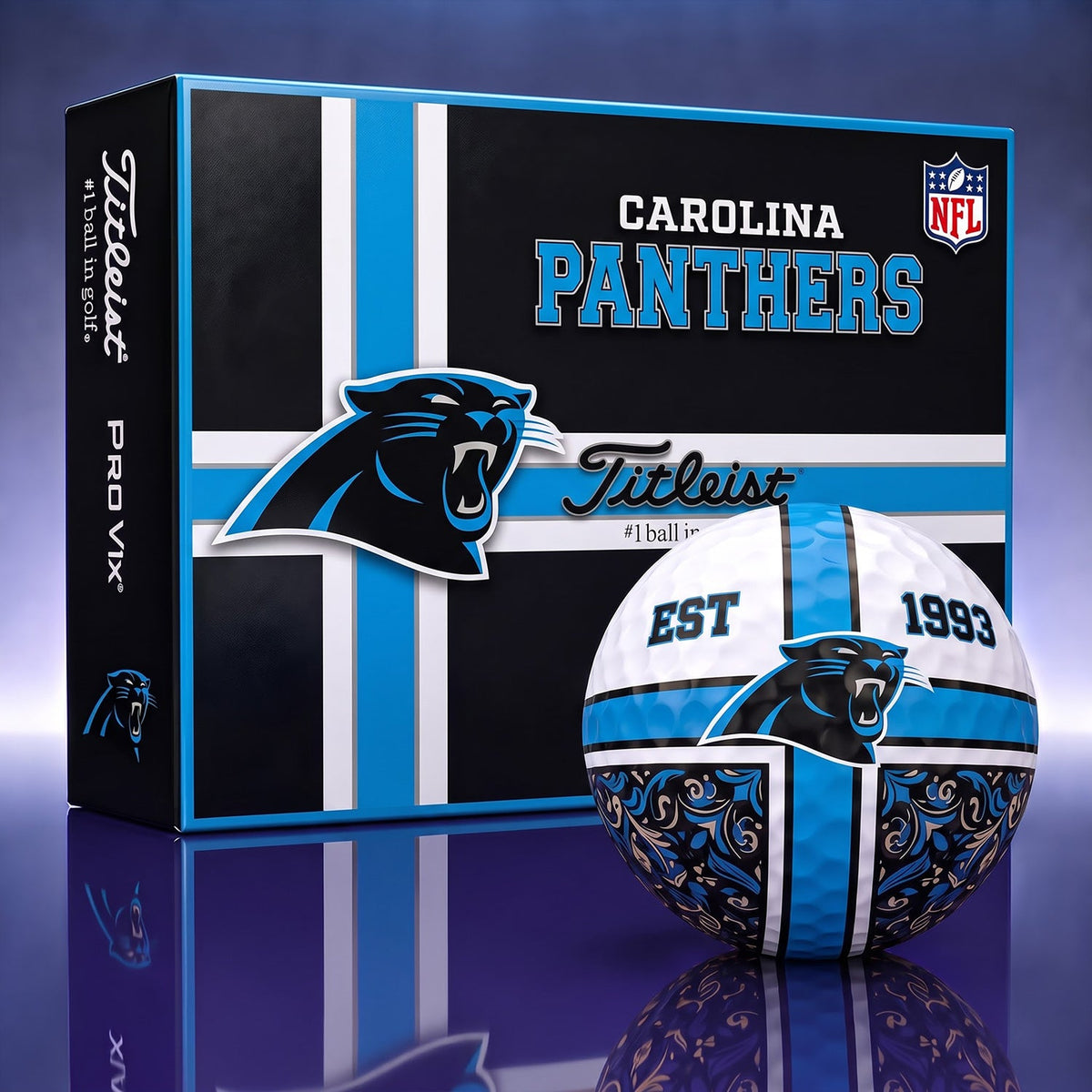 OFFICIAL TITLIEST X PREMIUM NFL CAR 3D GOLF BALL IN THE SHAPE OF A CROSS FOR FAN EDITION