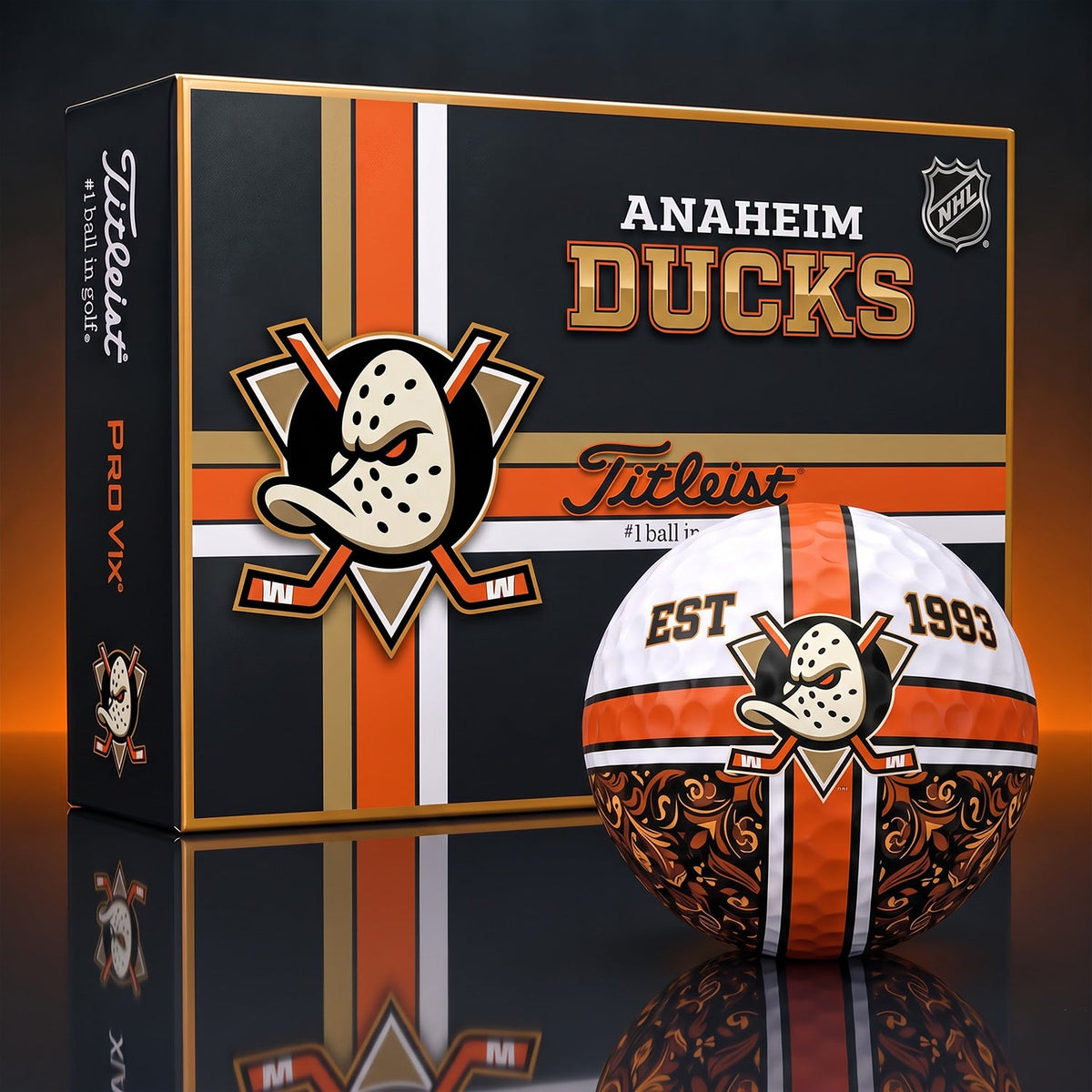 OFFICIAL TITLIEST X PREMIUM NHL AD 3D GOLF BALL IN THE SHAPE OF A CROSS FOR FAN EDITION
