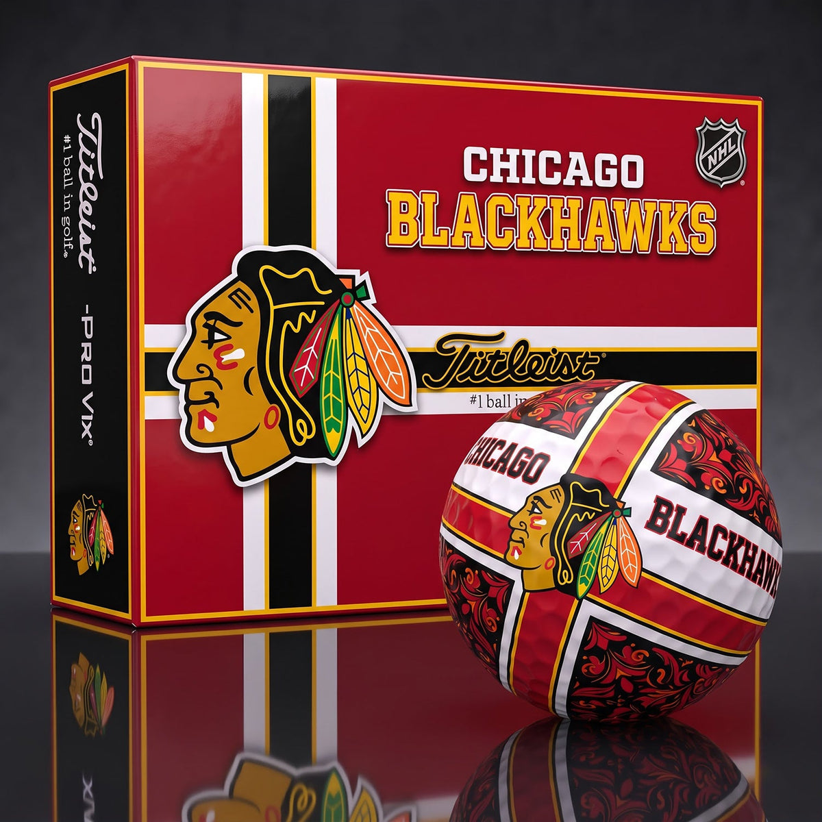 OFFICIAL TITLIEST X PREMIUM NHL CB 3D GOLF BALL IN THE SHAPE OF A CROSS FOR FAN EDITION V2
