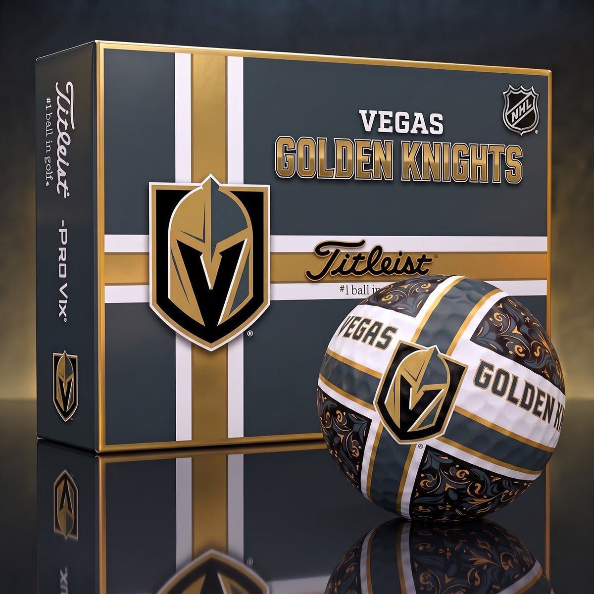 OFFICIAL TITLIEST X PREMIUM NHL VGK 3D GOLF BALL IN THE SHAPE OF A CROSS FOR FAN EDITION V2