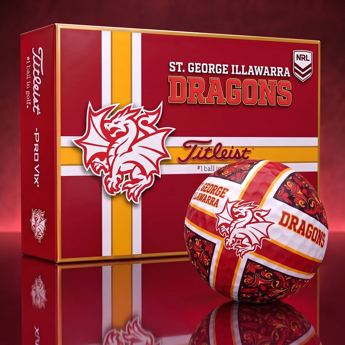 OFFICIAL TITLIEST X PREMIUM NRL DRA 3D GOLF BALL IN THE SHAPE OF A CROSS FOR FAN EDITION V2