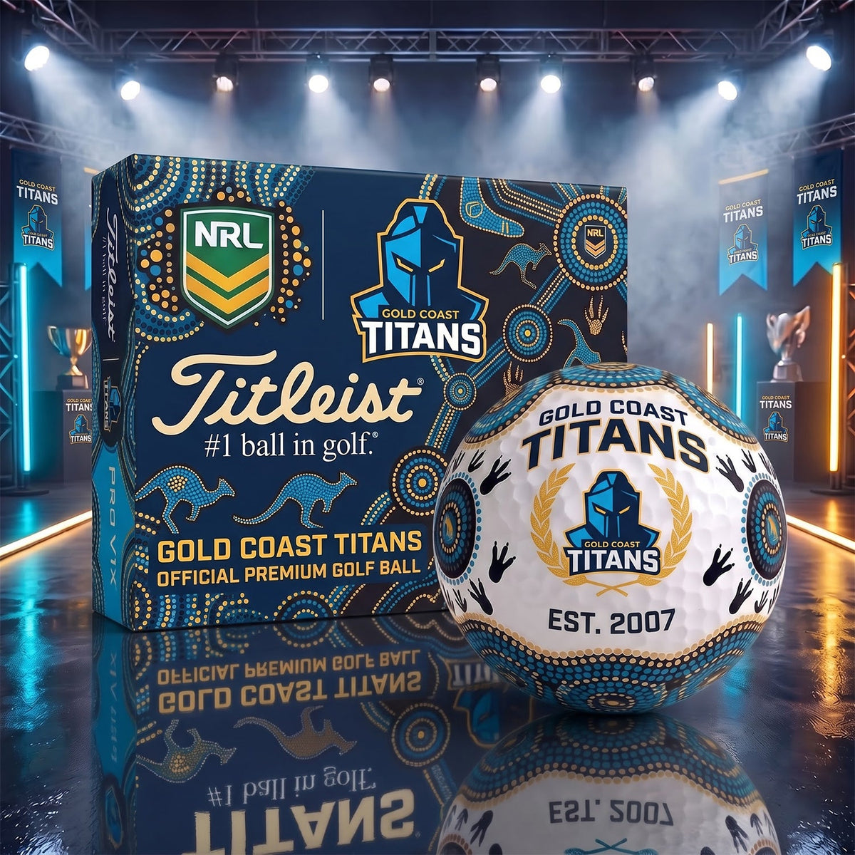 OFFICIAL TITLIEST X PREMIUM NRL GCT ABORIGINAL GOLF BALL