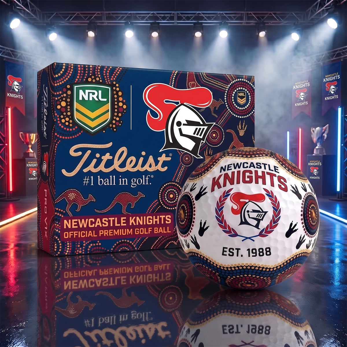 OFFICIAL TITLIEST X PREMIUM NRL NK ABORIGINAL GOLF BALL