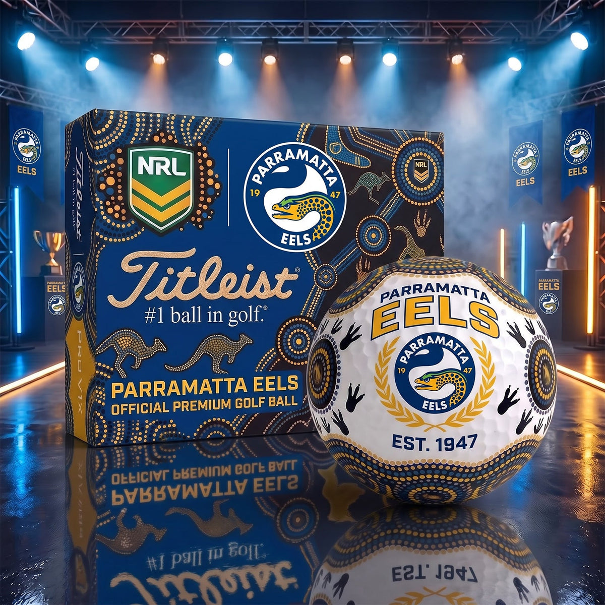 OFFICIAL TITLIEST X PREMIUM NRL PE ABORIGINAL GOLF BALL