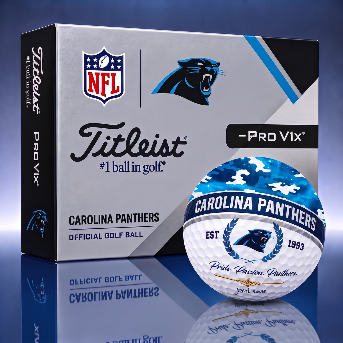 OFFICIAL TITLIEST X SIGNATURE NFL CAR BESPOKE NAME 3D CAMO GOLF BALL SET LIMITED EDITION