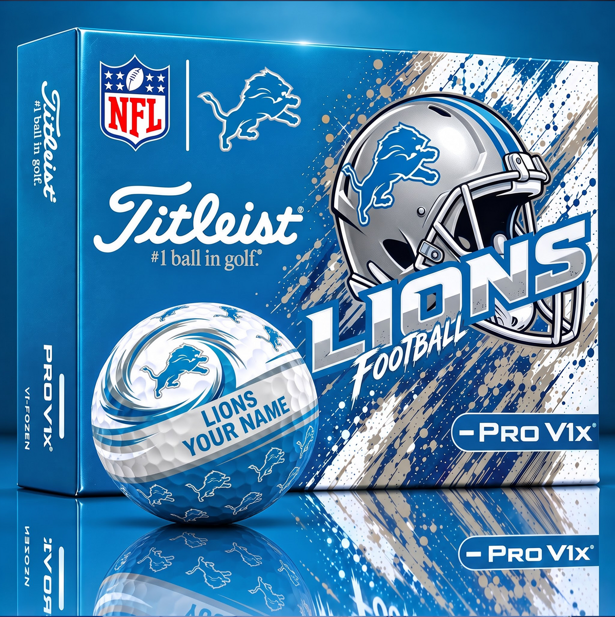 OFFICIAL TITLIEST X SIGNATURE NFL DL BESPOKE NAME NEON GOLF BALL LIMITED EDITION V6