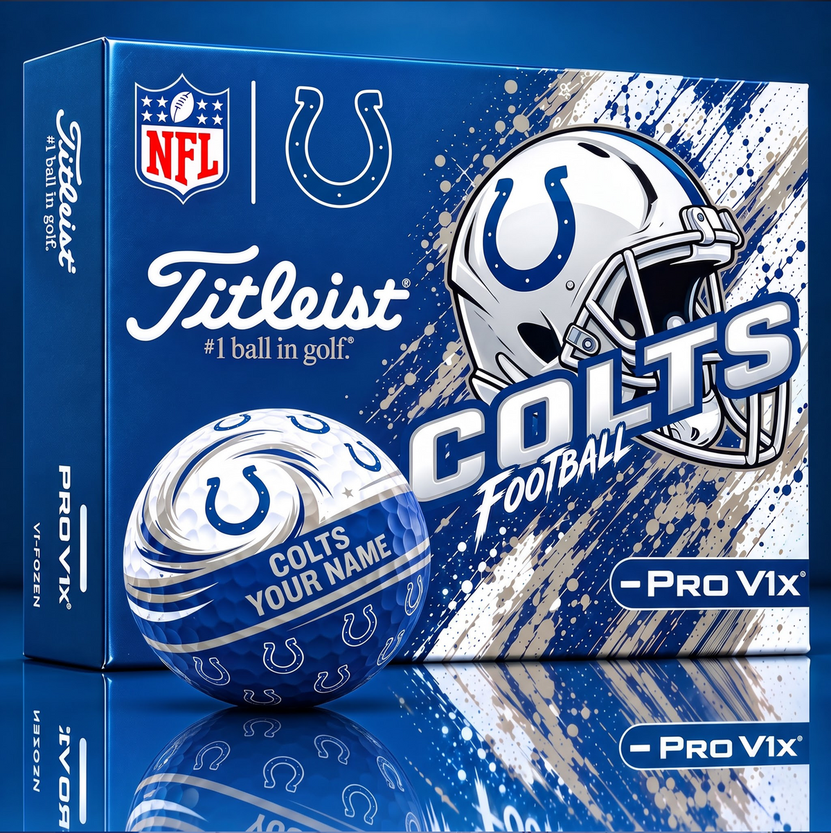 OFFICIAL TITLIEST X SIGNATURE NFL IC BESPOKE NAME NEON GOLF BALL LIMITED EDITION V6