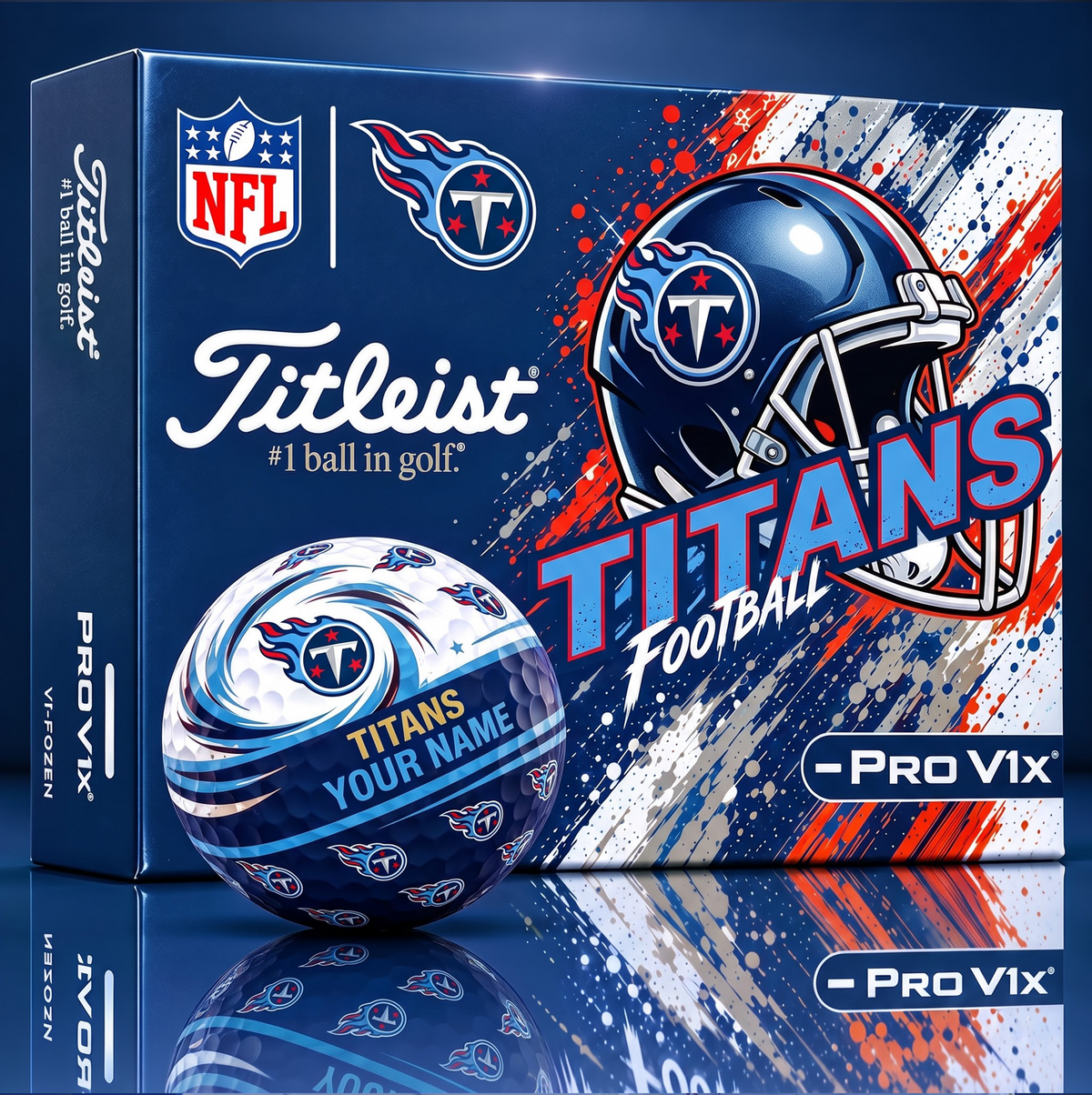 OFFICIAL TITLIEST X SIGNATURE NFL TT BESPOKE NAME NEON GOLF BALL LIMITED EDITION V6