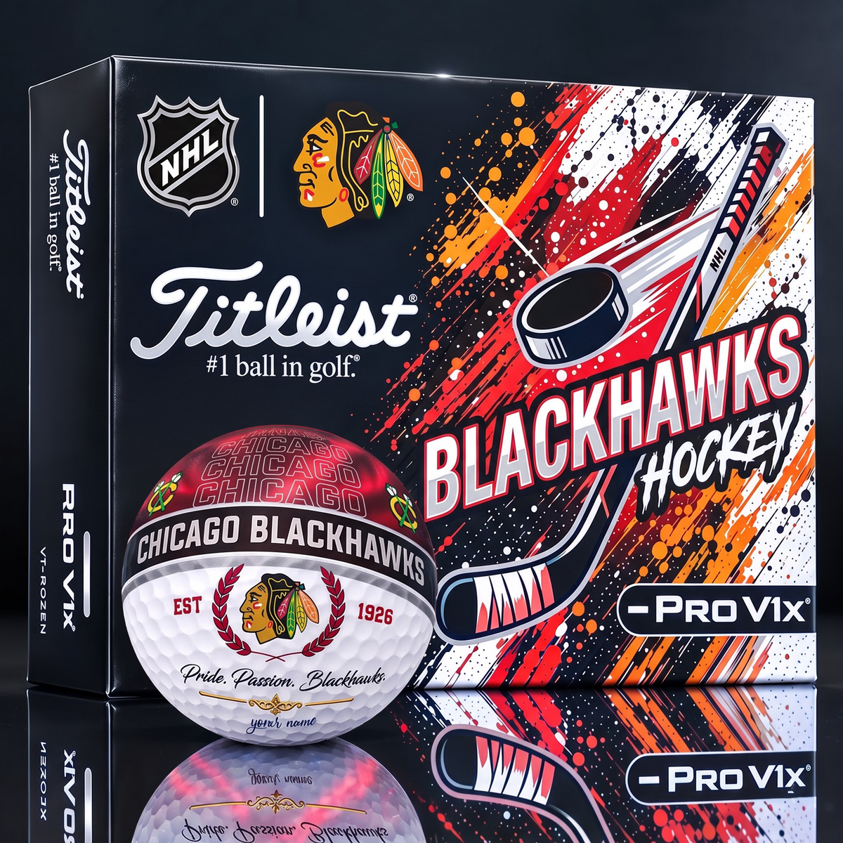 OFFICIAL TITLIEST X SIGNATURE NHL CB CUSTOME NAME 3D NEON GALAXY V3 PLUS EDITION