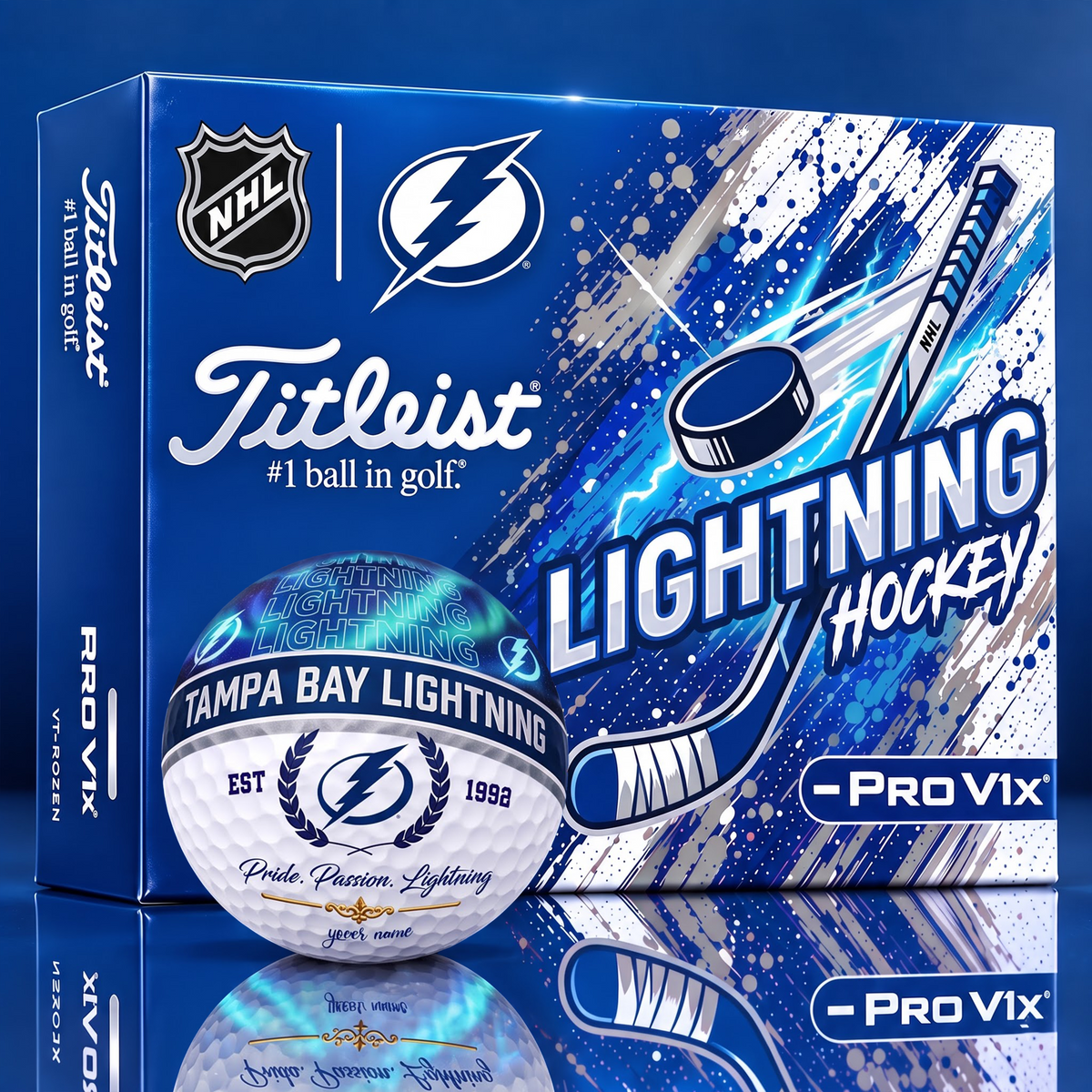 OFFICIAL TITLIEST X SIGNATURE NHL TBL CUSTOME NAME 3D NEON GALAXY V3 PLUS EDITION