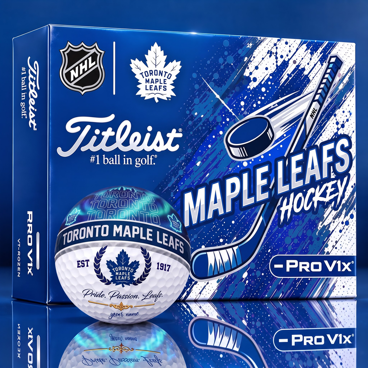 OFFICIAL TITLIEST X SIGNATURE NHL TML CUSTOME NAME 3D NEON GALAXY V3 PLUS EDITION