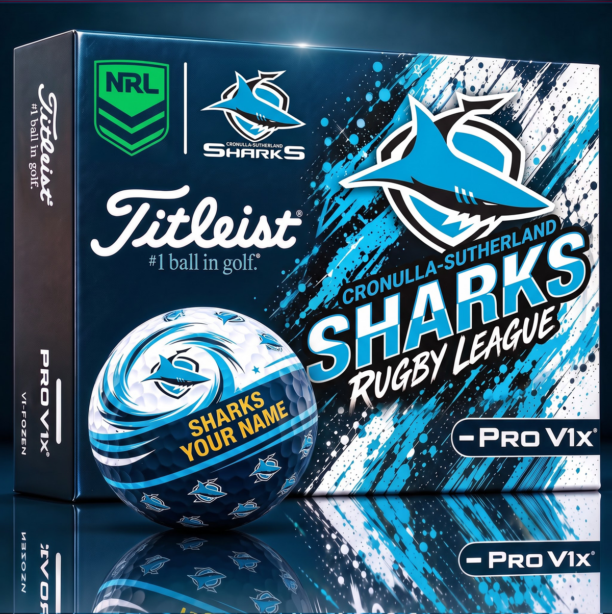 OFFICIAL TITLIEST X SIGNATURE NRL CSS BESPOKE NAME NEON GOLF BALL LIMITED EDITION V6