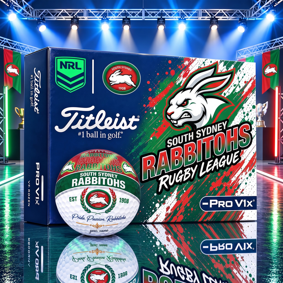 OFFICIAL TITLIEST X SIGNATURE NRL SSR BESPOKE NAME 3D GALAXY SKYLINE IN NIGHT GOLF BALL EDITION