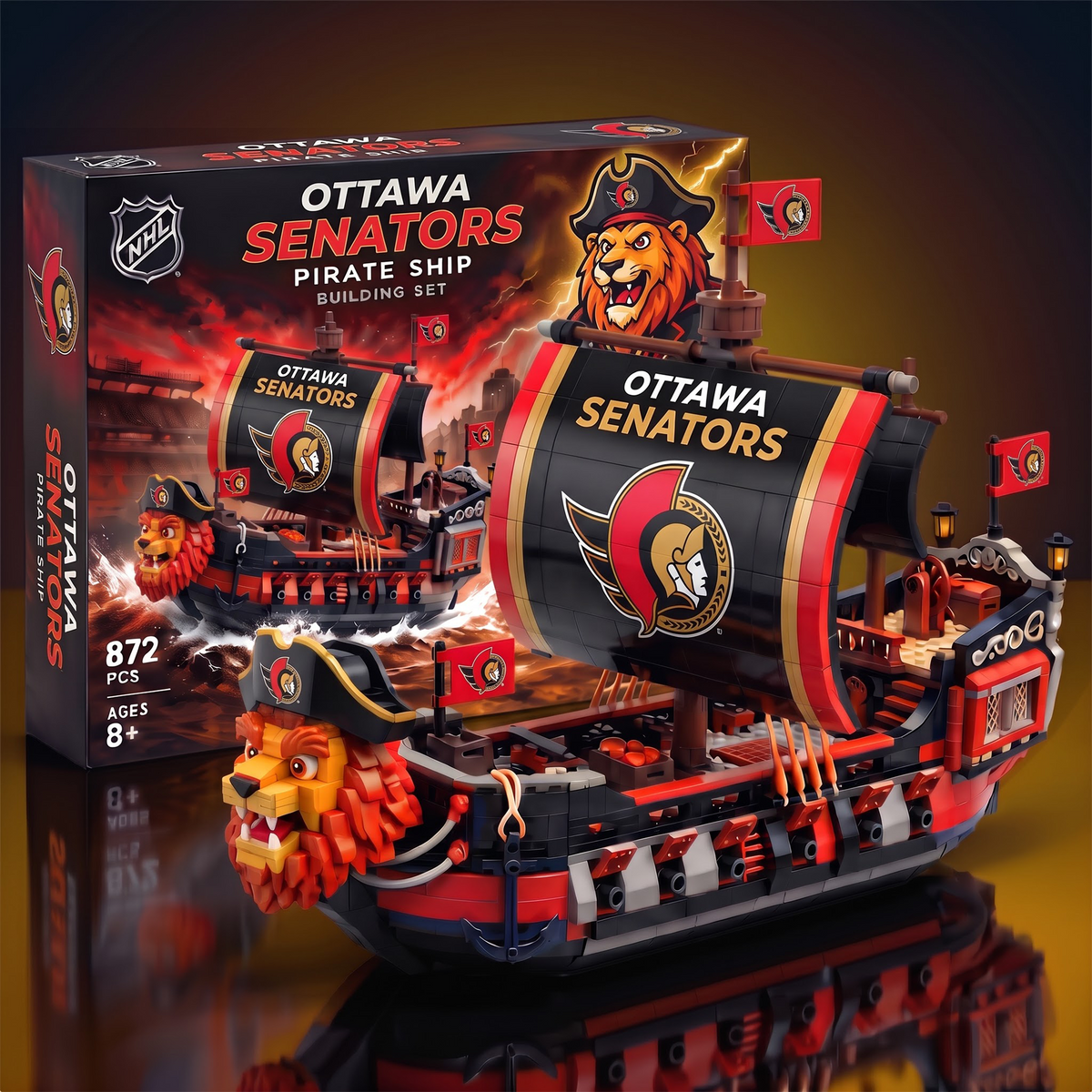 OS x x NHL 50th Anniversary Pirate Ship Building Set