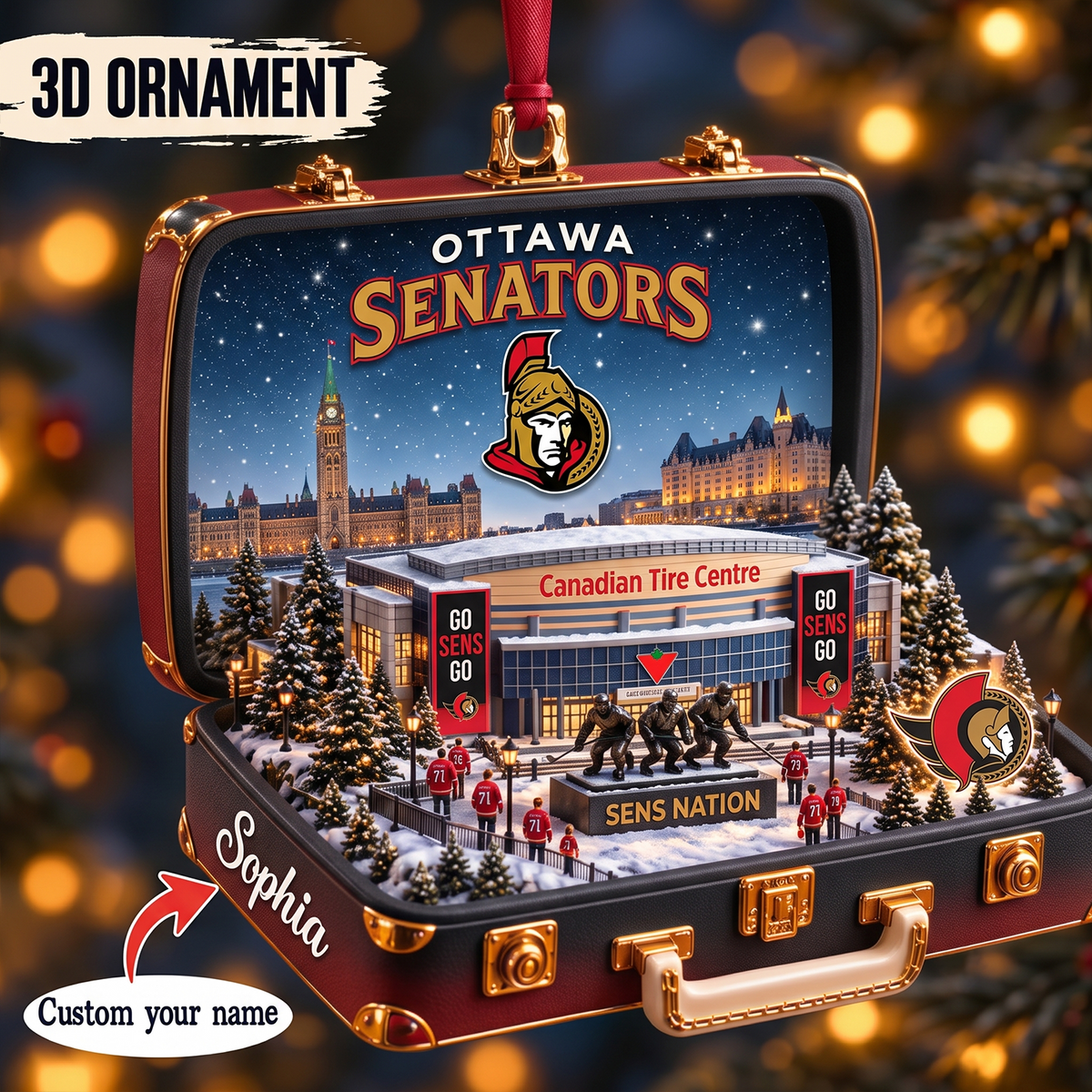 OTT x NHL Christmas KICKOFF Premium Personalized Acrylic Oranment