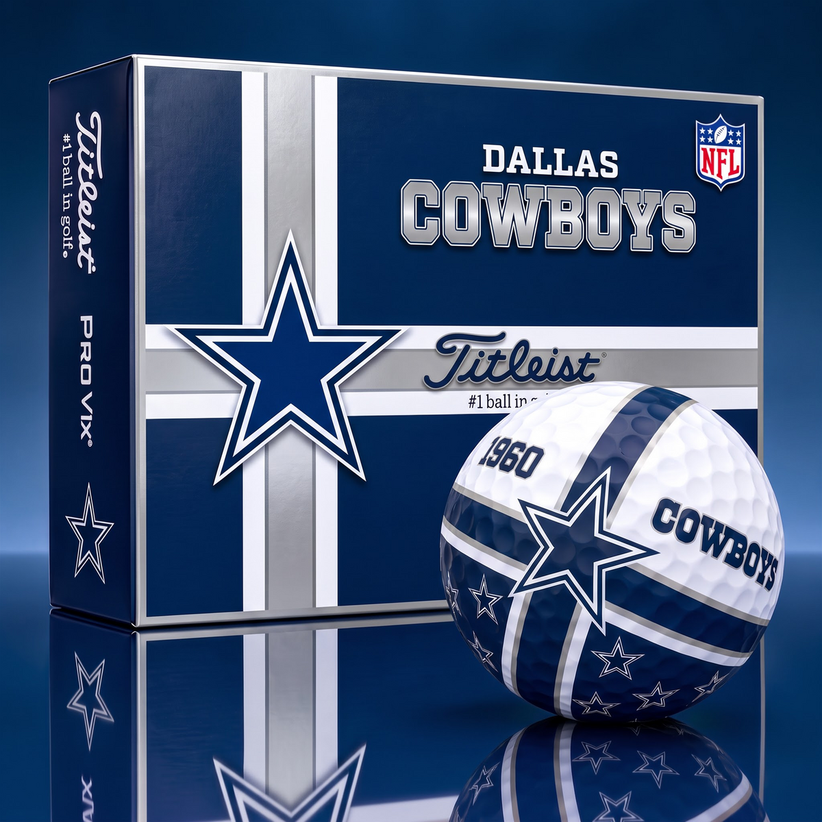 Official NFL x Titleist DC Bespoke 3D Cross V3 Golf Balls for Faithful Fans EDITION