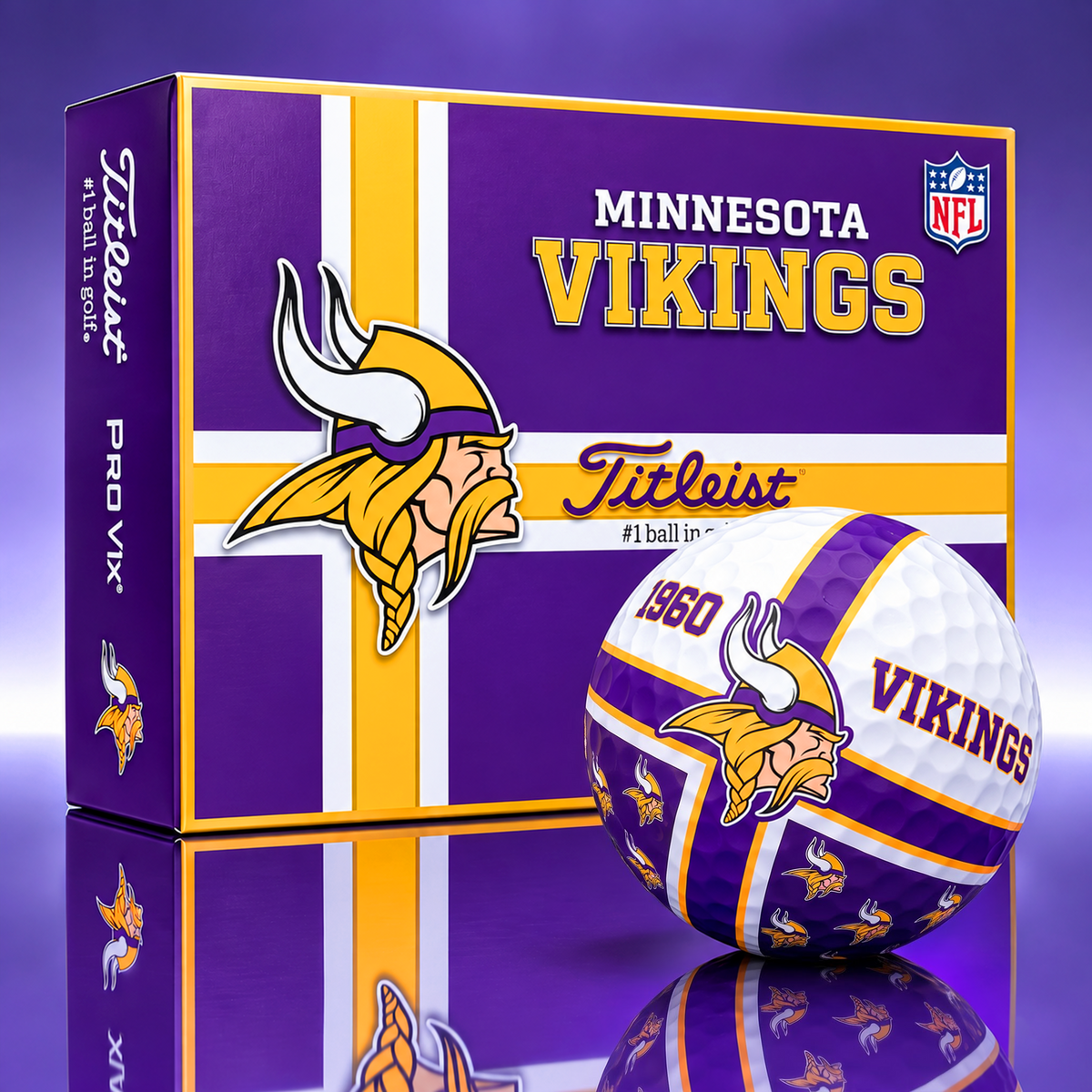 Official NFL x Titleist MV Bespoke 3D Cross V3 Golf Balls for Faithful Fans EDITION