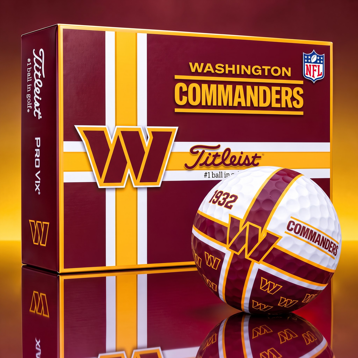 Official NFL x Titleist WC Bespoke 3D Cross V3 Golf Balls for Faithful Fans EDITION