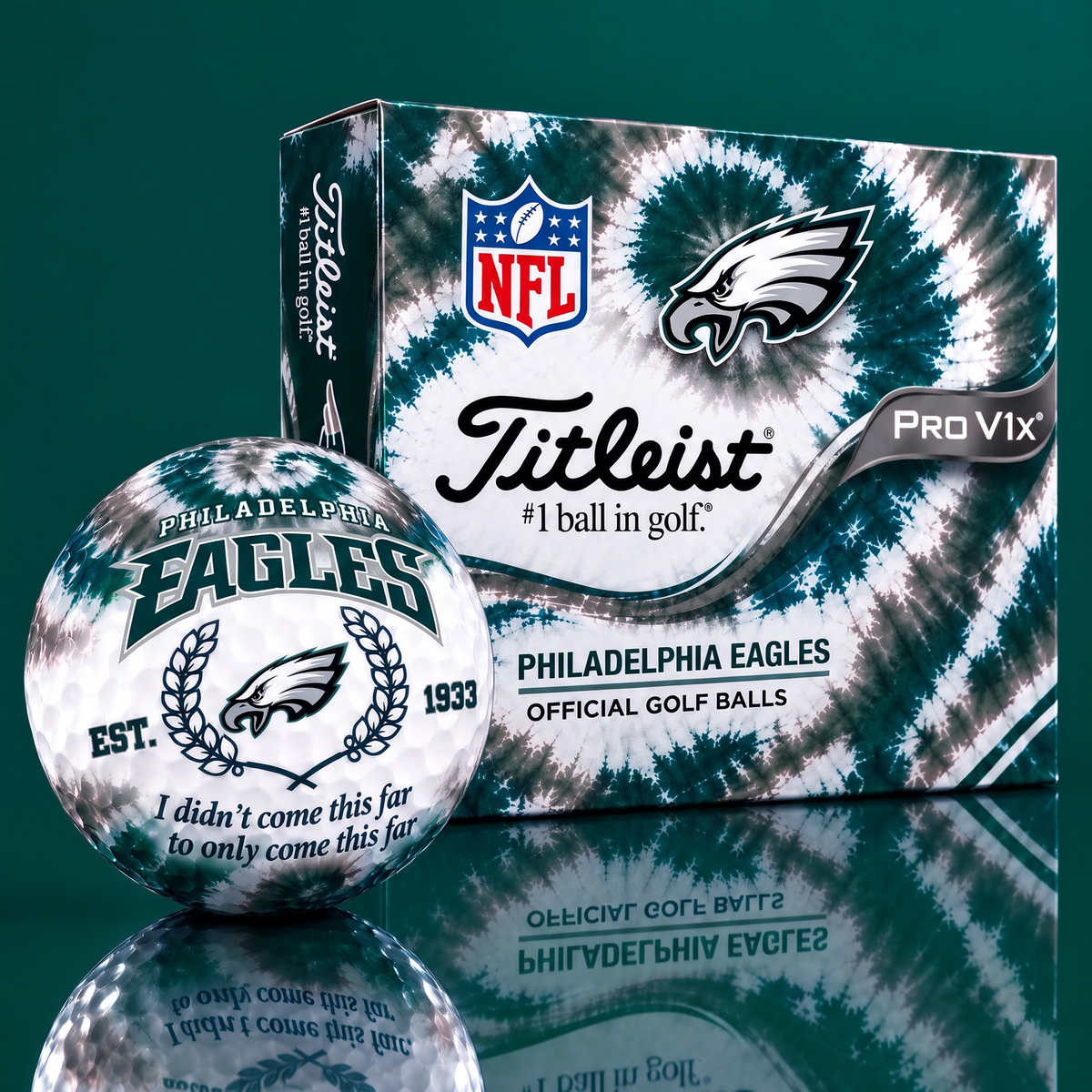 PHI X Custom 1-of-1 NFL Team Tie Dye Titleist Golf Balls Set