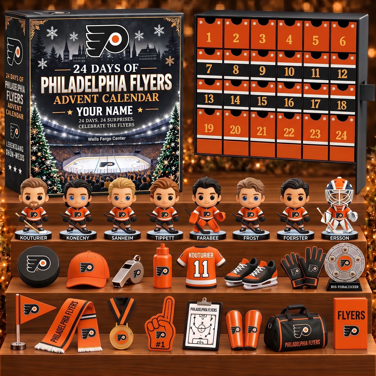 PHI x NHL Game Day Premium Personalized 24 Days Of Advent Calendar