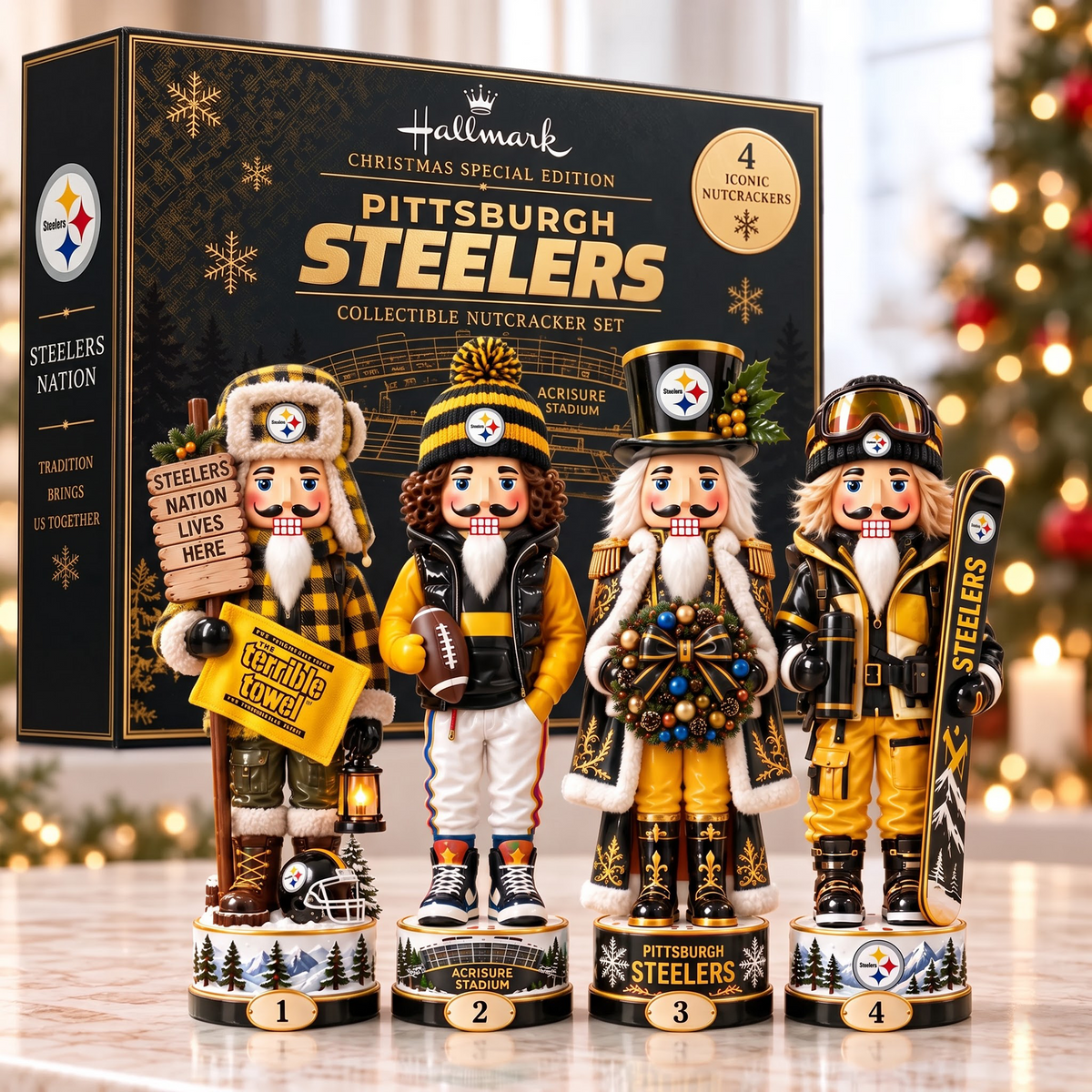 PIT X Premium NFL Christmas Nutcracker Collector Set