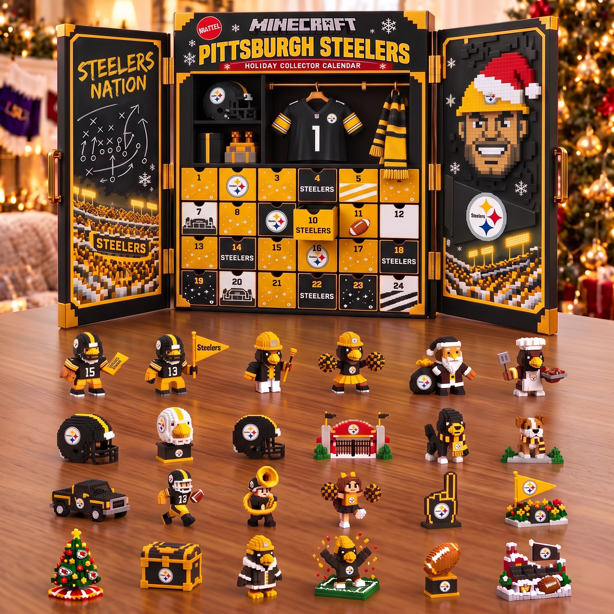 PIT x 1-of-1 Custom NFL Team Christmas Advent Calendar Blind Box Set