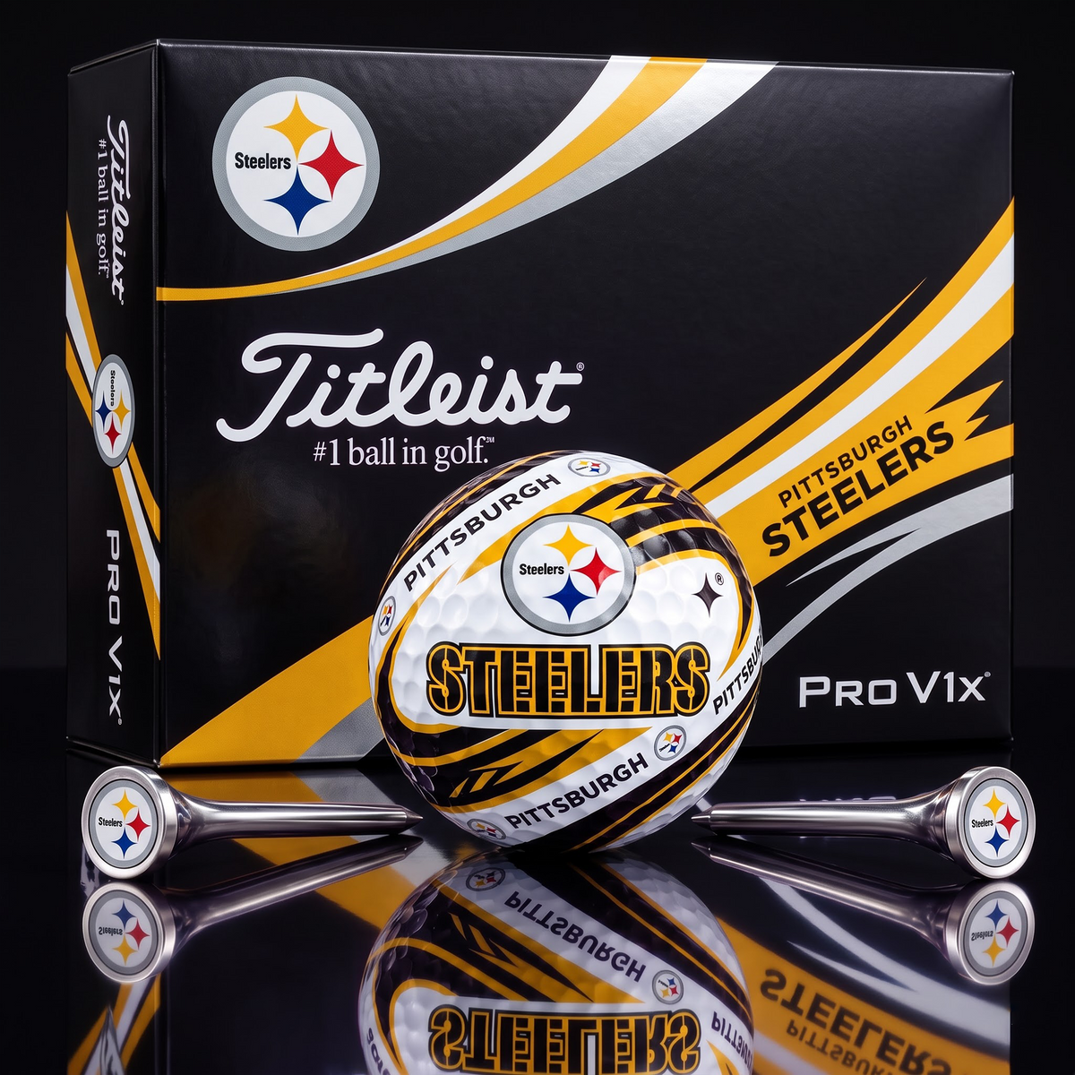 PIT x 1-of-1 NFLTitleist Pro V1x Golf Balls Set