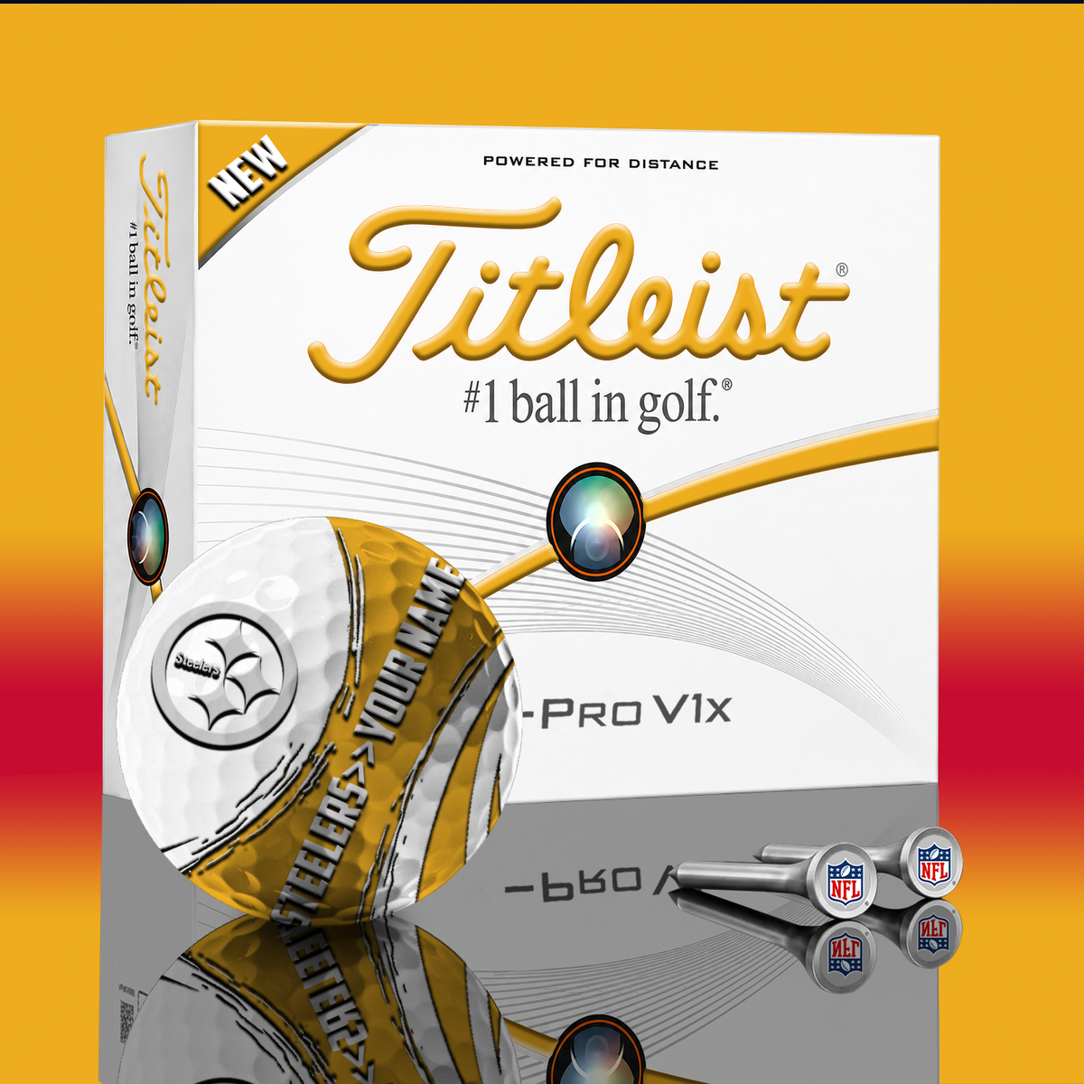 PIT x NFL PERSONALIZED GOLF BALL LIMITED EDITION