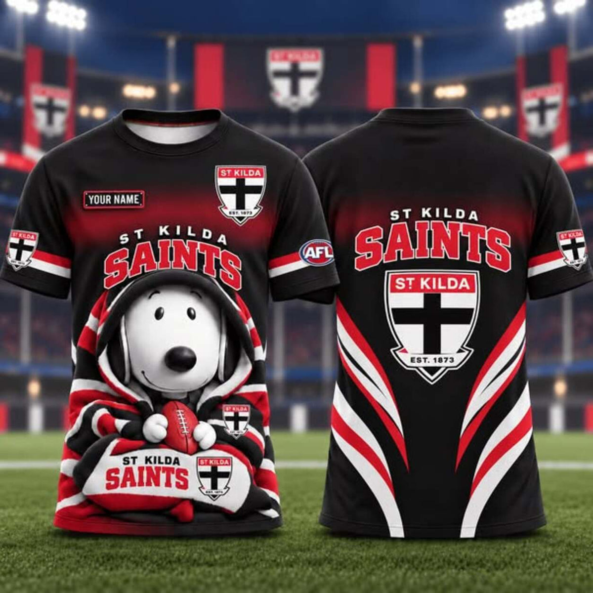 PREMIUM AFL X STK SNOPPY PERSONLIZED TSHIRT LIMITED EDITION